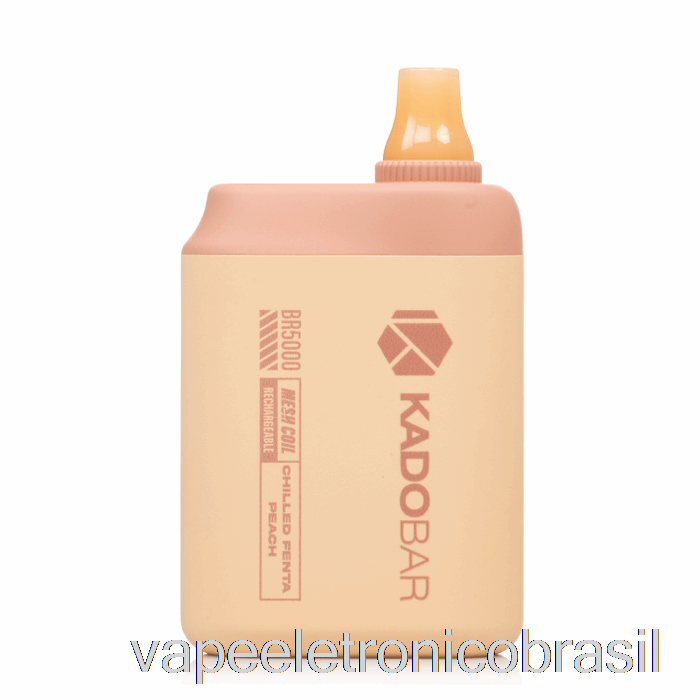 Vape Recarregável Kado Bar Br5000 Descartável Refrigerado Fenta Pêssego